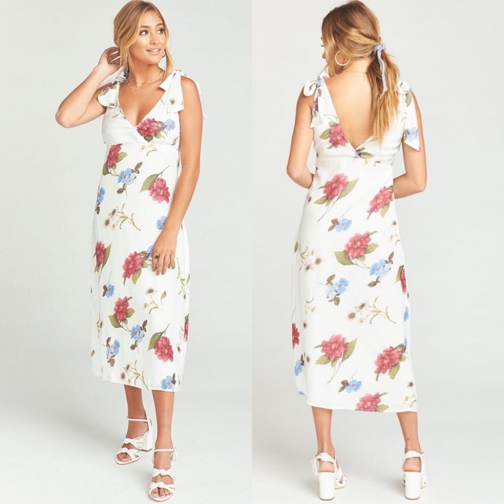 NWT Show Me Your‎ Mumu Silky Arlene Midi Dress Floral Size Small Bohemian Boho S